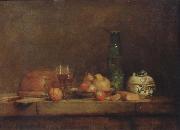 Jean Baptiste Simeon Chardin, Style life with olive glass